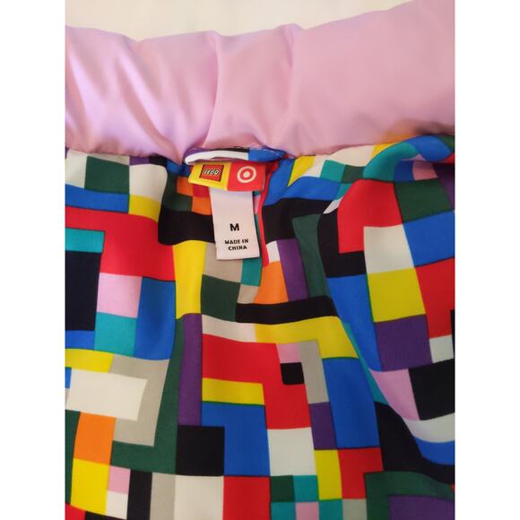 LEGO Target Collaboration Colorblock Puffer Vest Women's M Pink Orange Red - Picture 7 of 12